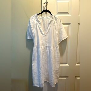 Crinkle Gauze Mini Swing Dress